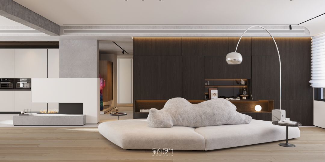 融合自然与居住的现代混搭跃层住宅丨深白设计-28