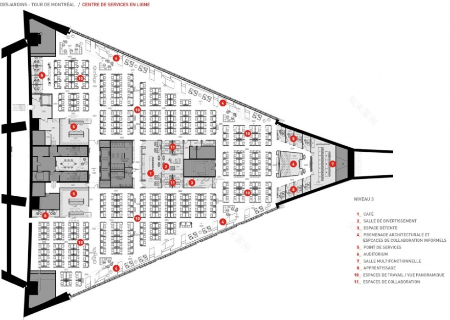 蒙特利尔塔新颜,Desjardins 金融机构现代办公空间-59