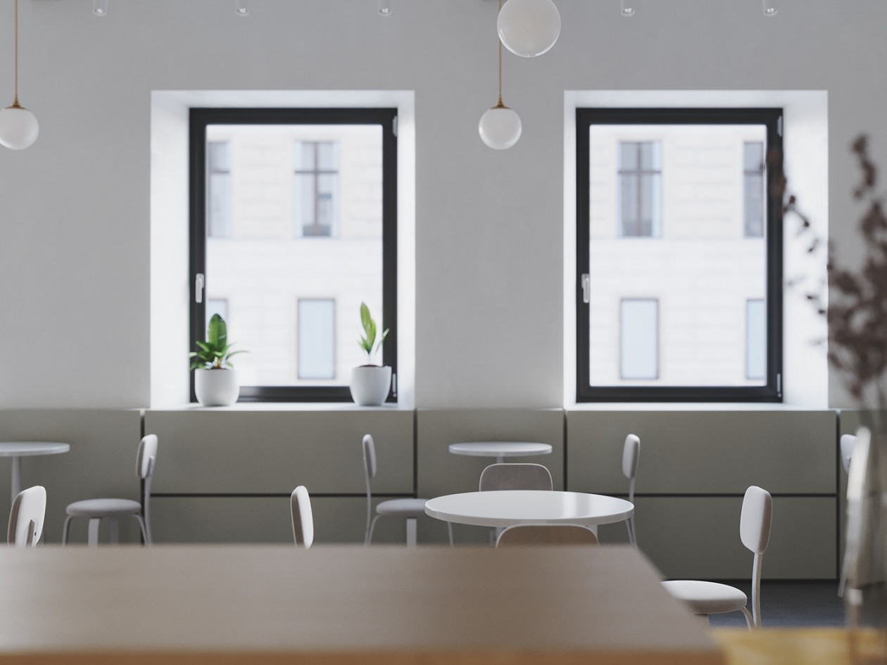 85㎡咖啡店设计 既清新又柔和-15