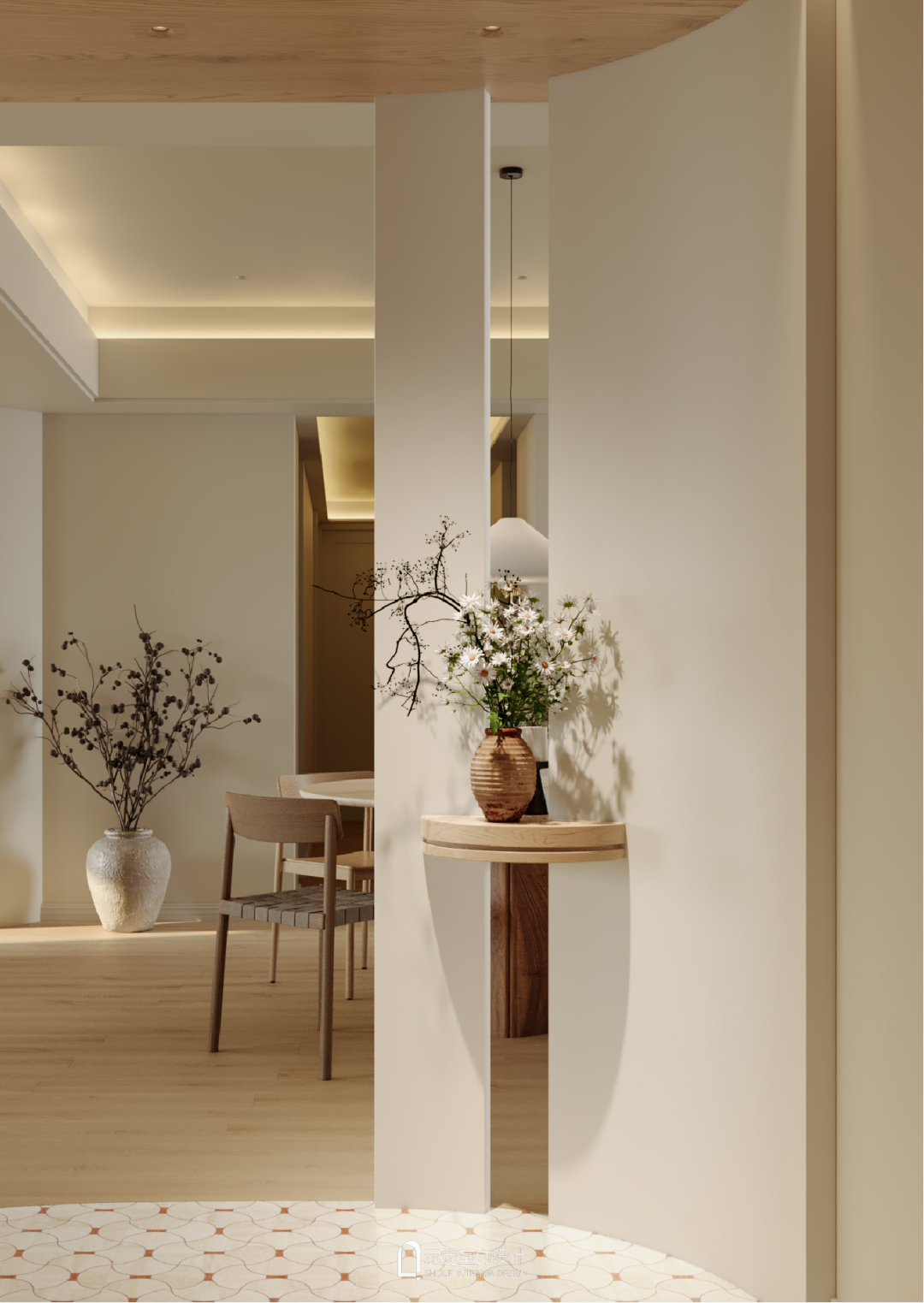 示觉设计|219㎡水清木华，一家四口的成长型家庭空间-14