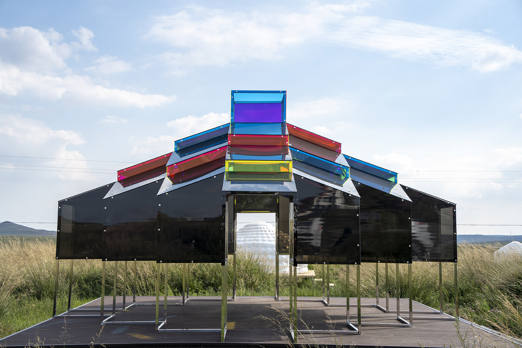 现代蒙古包装置·無热凉亭丨阁尔建筑-4