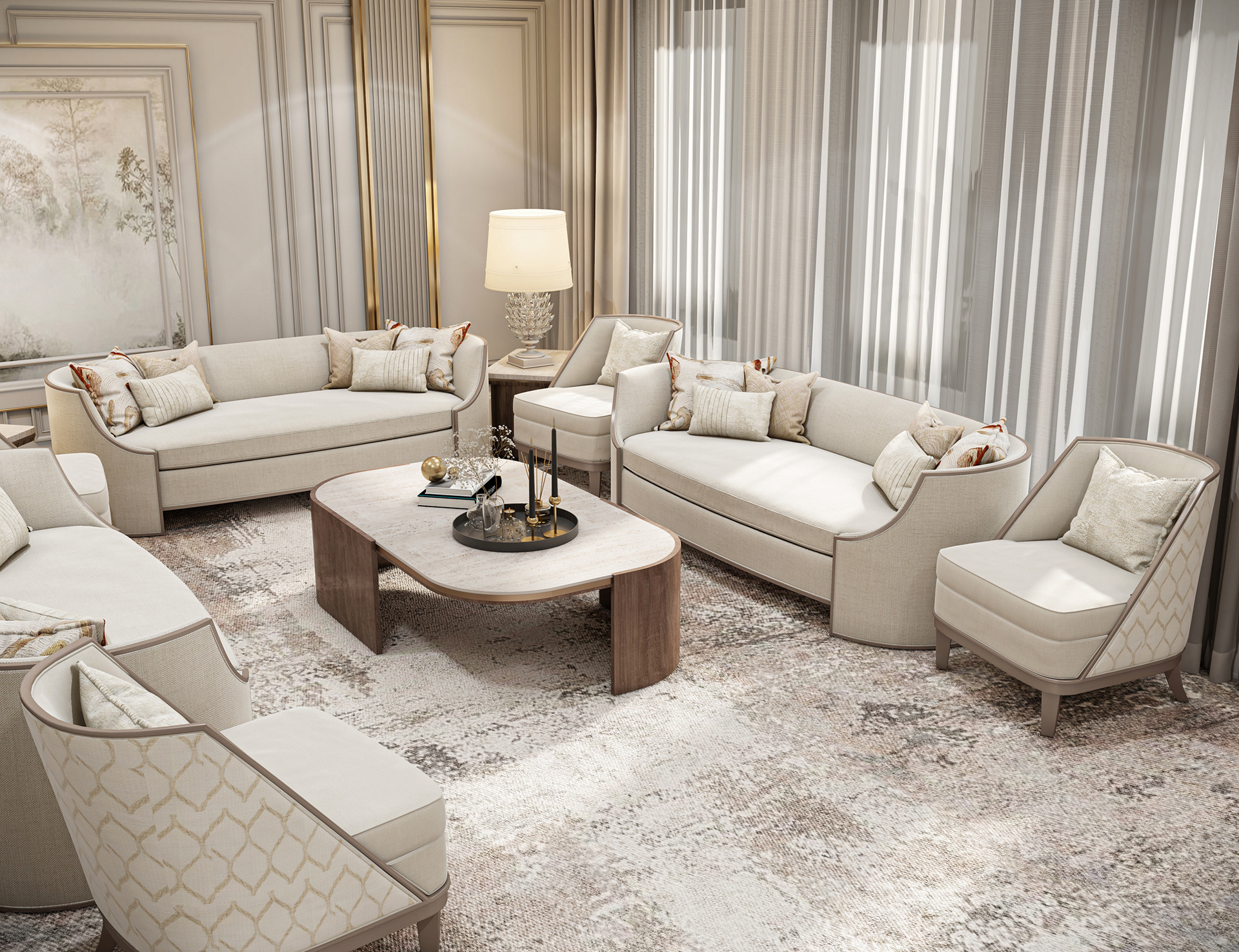 Luxury Simi Classic Men Majlis Design In KSA-10
