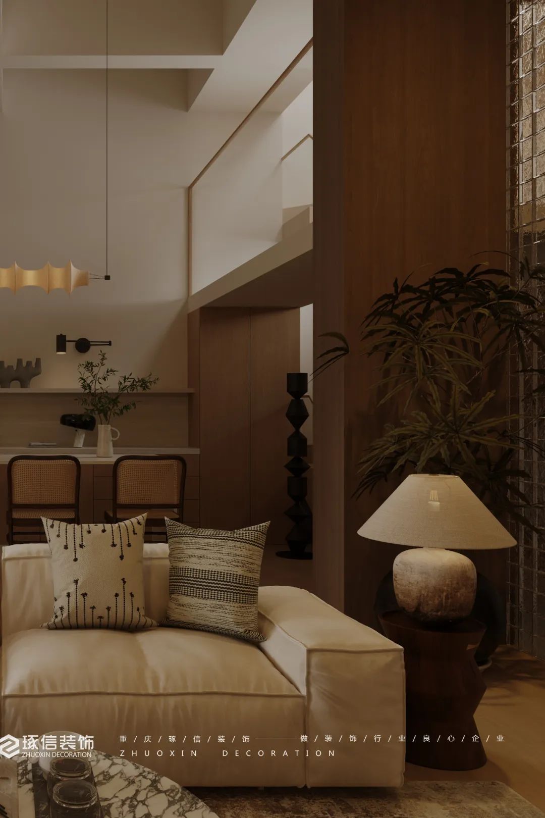 龙湖源著原木中古风丨中国重庆丨琢信装饰-17