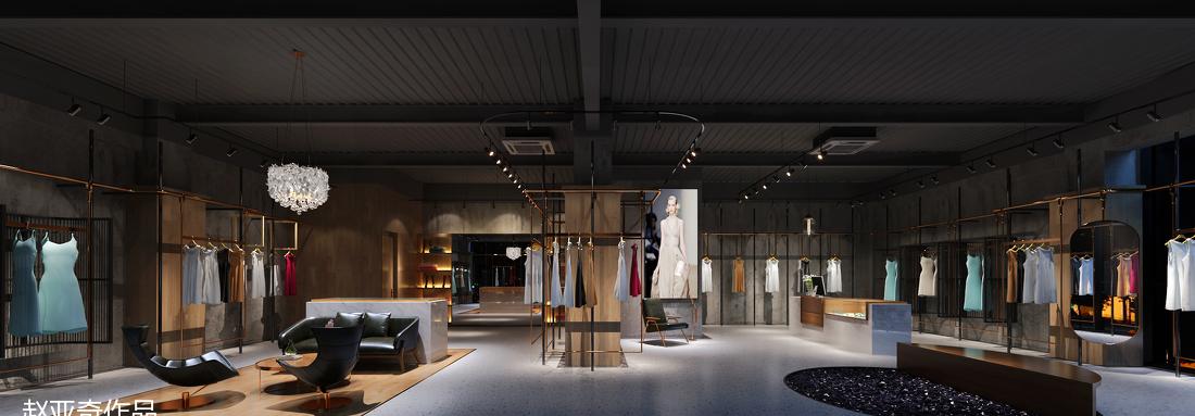 北京某品牌服装展厅 | 复古风水泥木质空间-4