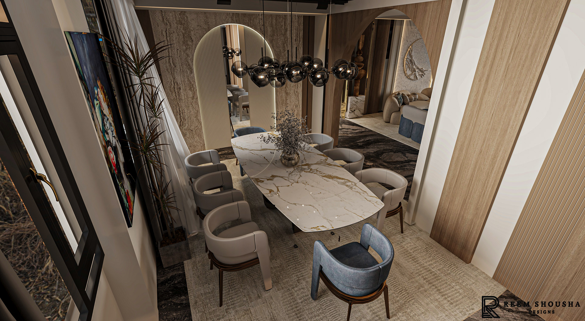 客厅·餐厅丨REEM SHOUSHA-14