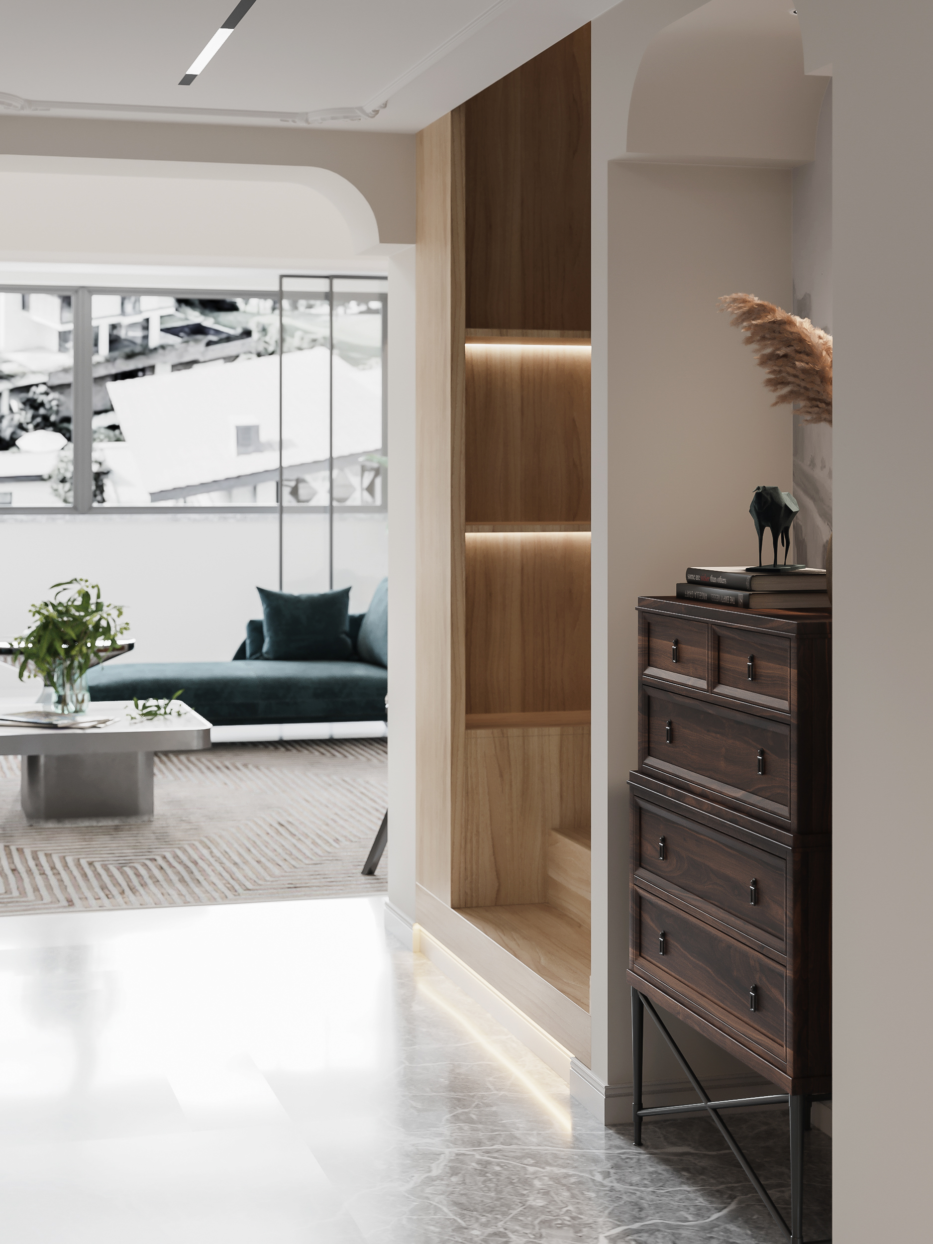 现代混搭风格效果图-12