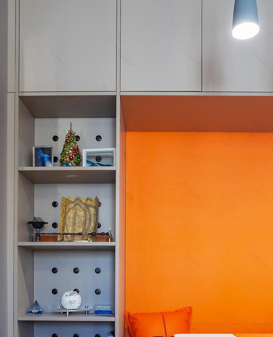 爱马仕橙碰撞 IT 精英,现代简约风平层设计-26