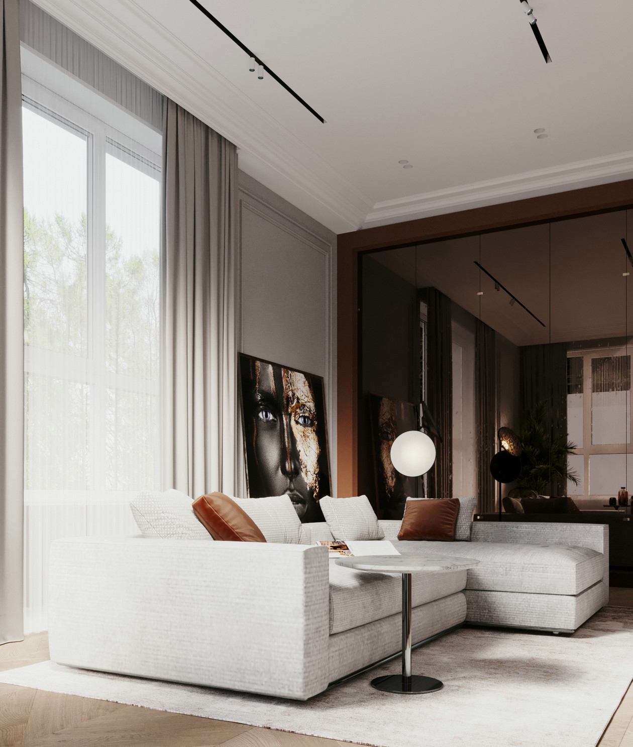 莫斯科162㎡住宅设计 超大气！-6