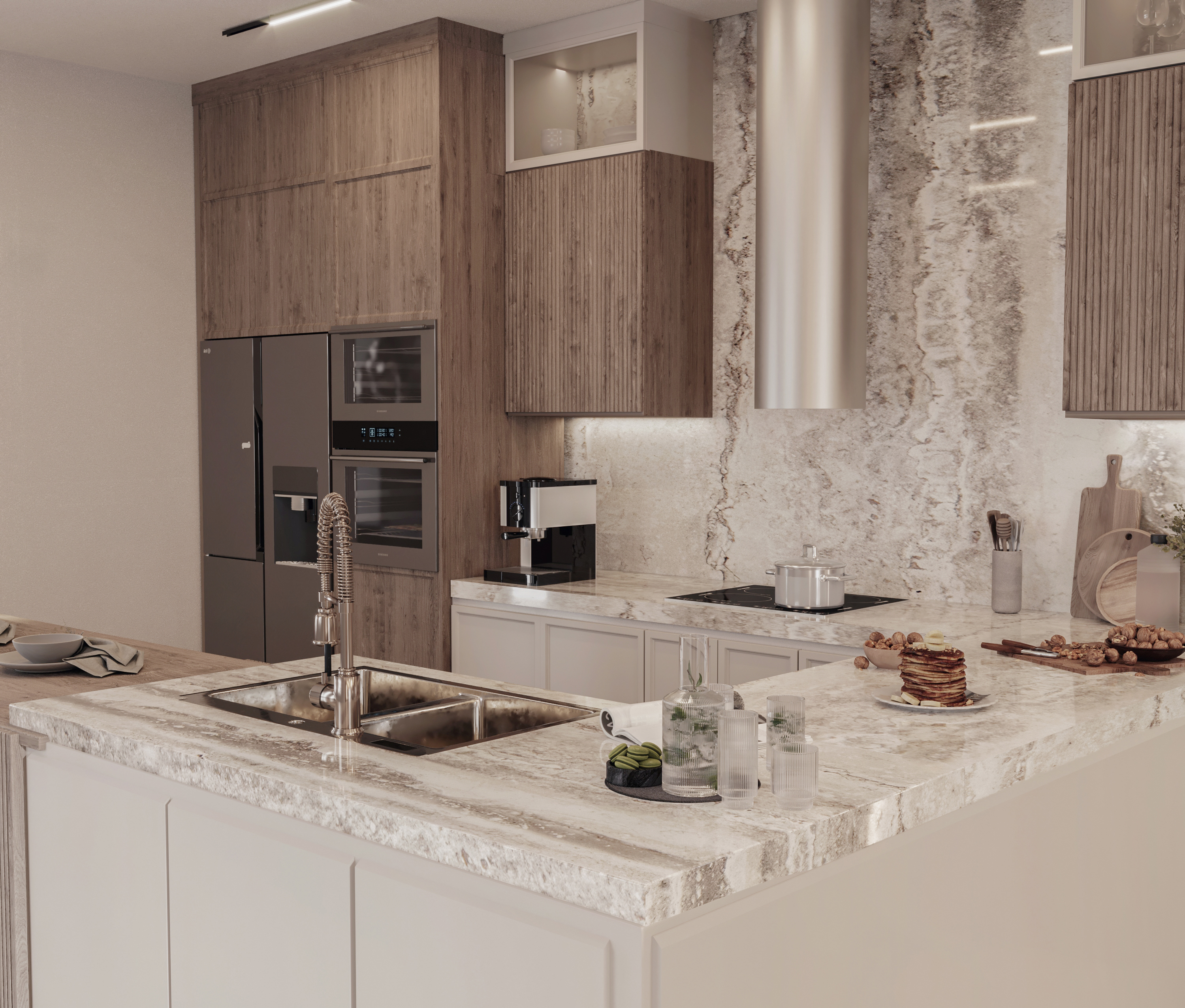 Neo classic Reception with Kitchen-7