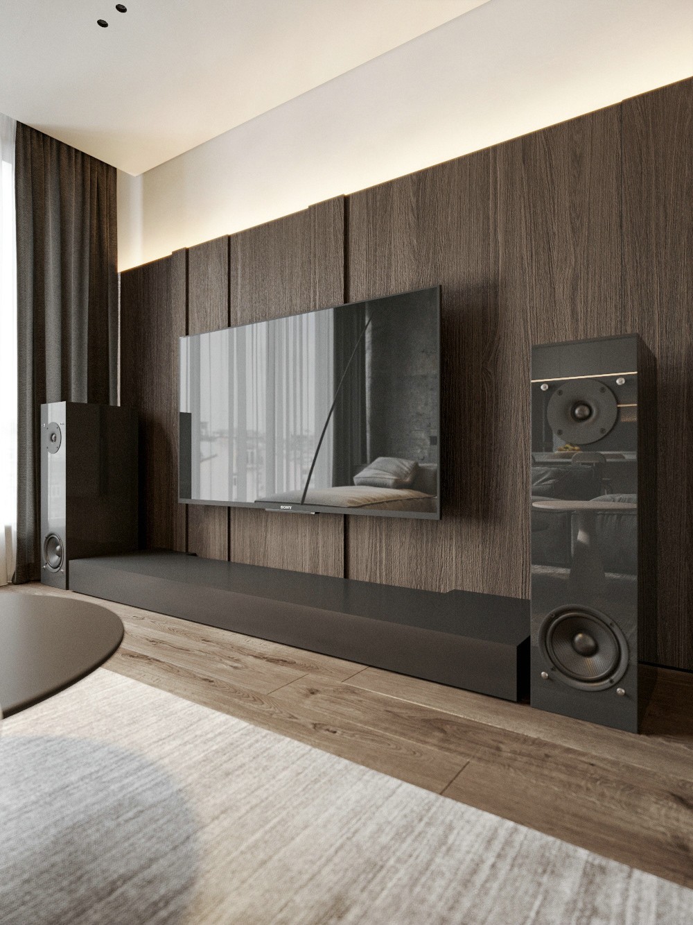 胡桃木与高级灰简约小家设计-3