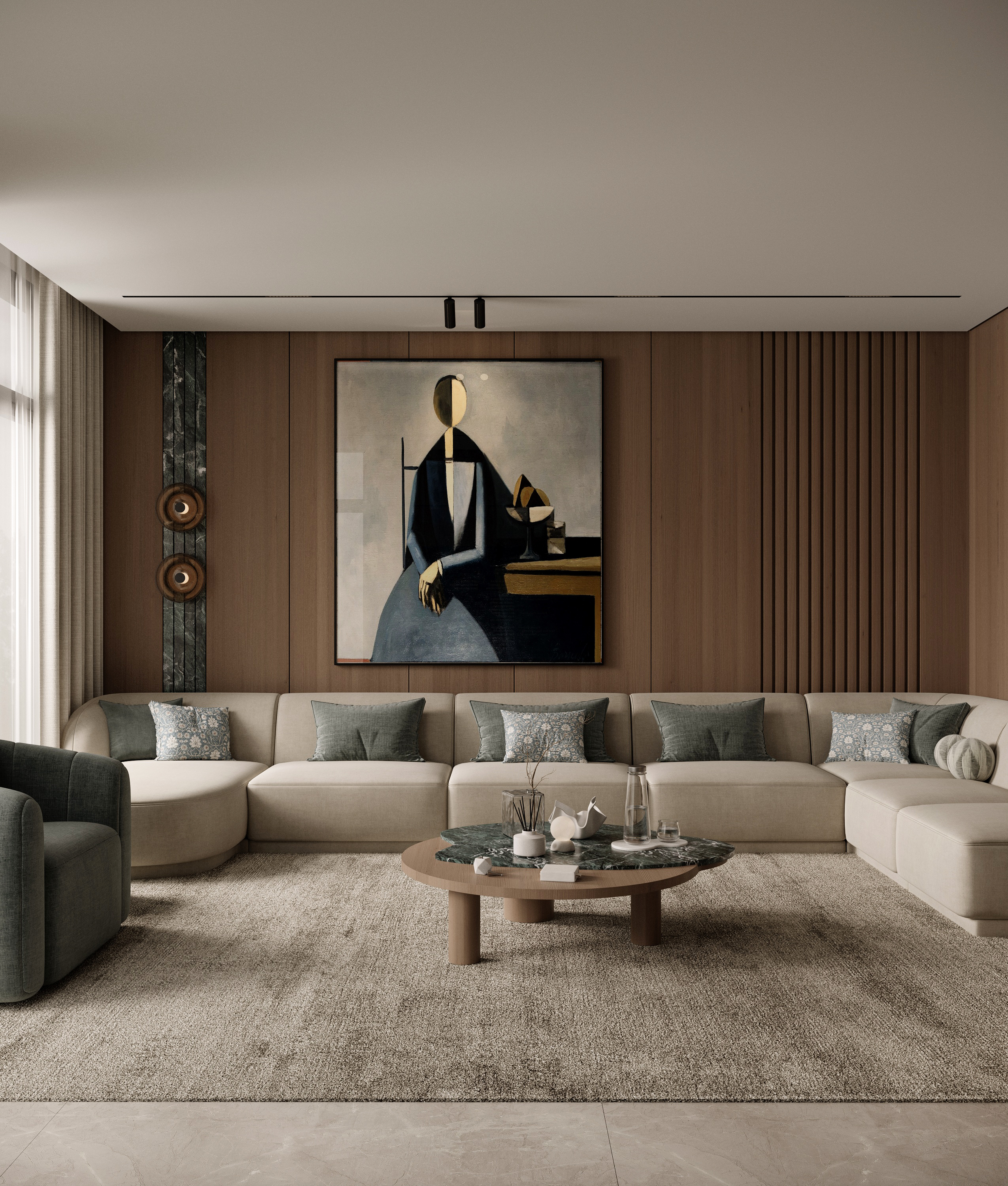 客厅设计丨沙特阿拉伯丨Astro Architects-9