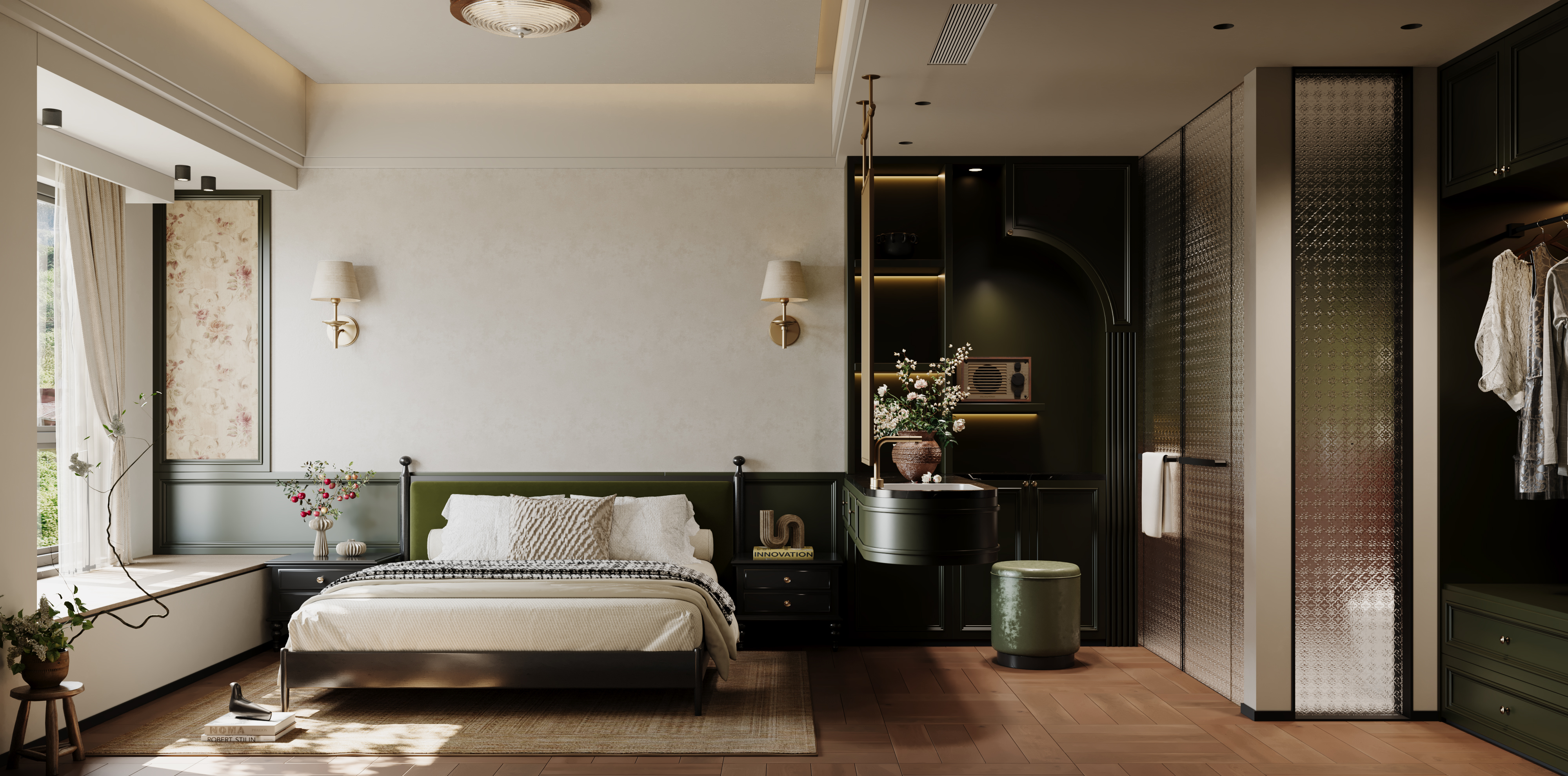 多巴胺色系客餐厅效果图表现-3