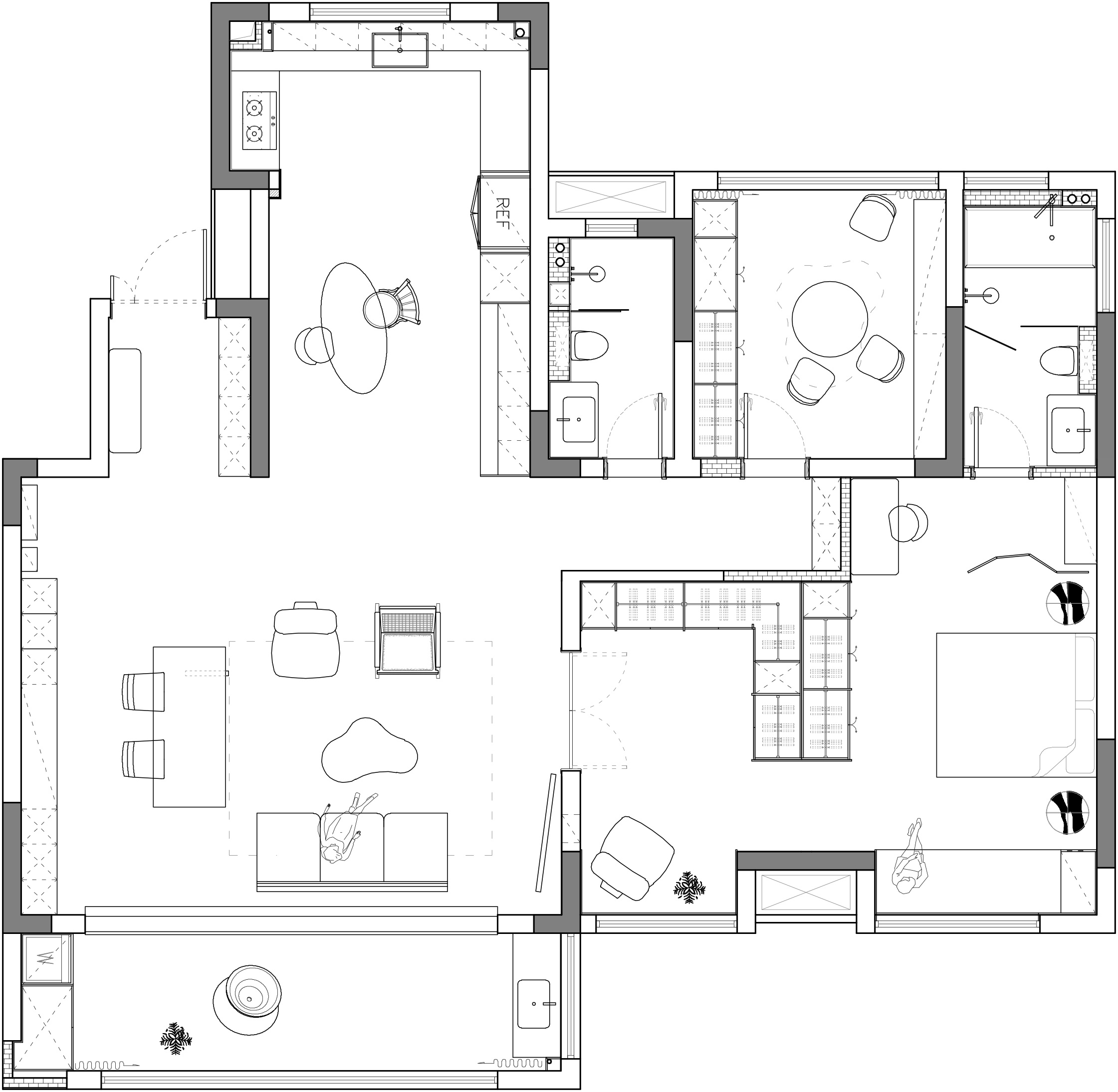 150㎡柚木色的中古家丨中国芜湖丨研己设计-39