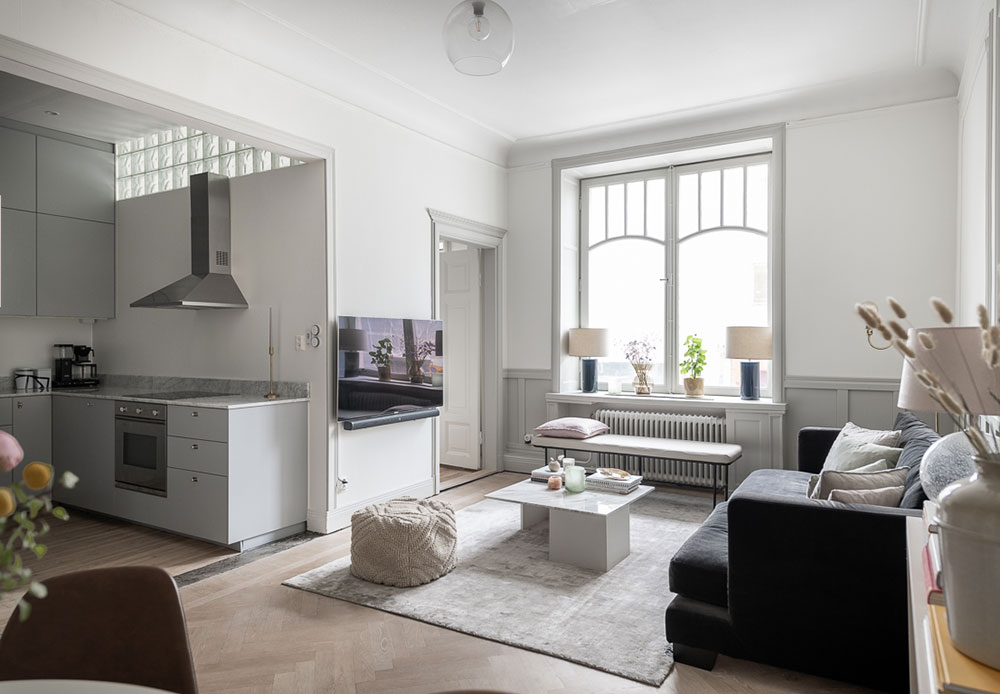 斯德哥尔摩 46 平米古典风公寓设计-4