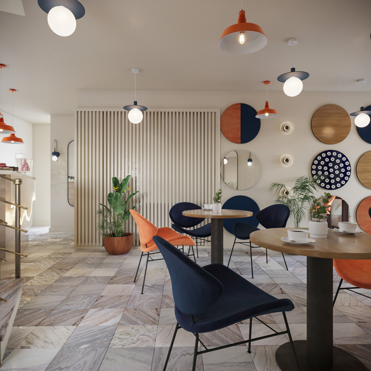 Café in Ustroń — 3D Interior Visualization-0