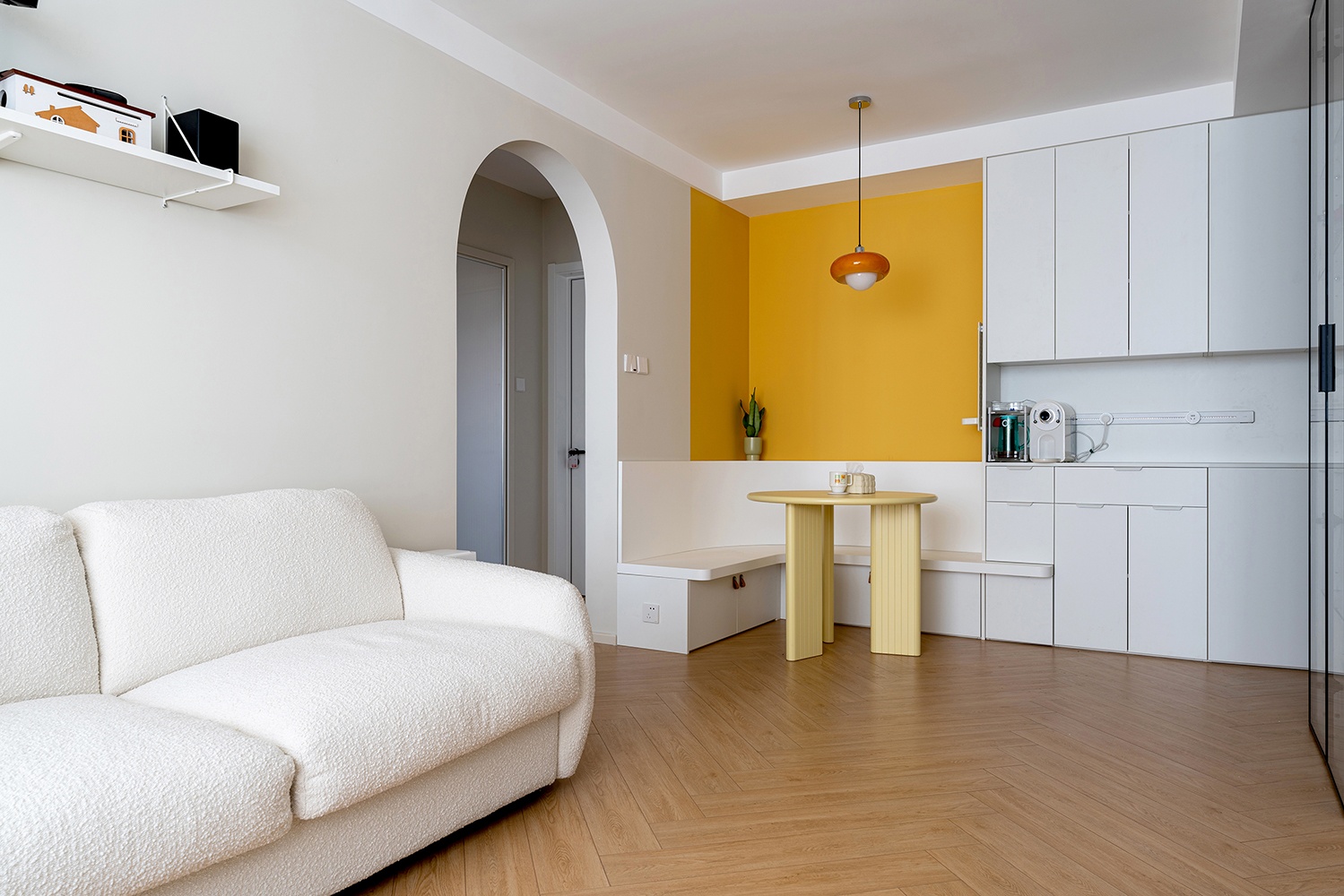 70㎡柠檬黄+墨绿奶油风甜蜜双人居丨中国北京丨久栖设计-20