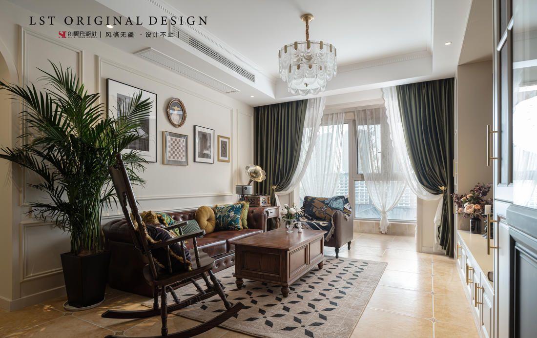 斑斓时光复古客厅设计-9