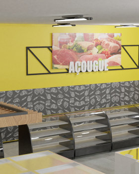 Projeto 3D Interno para Supermercado