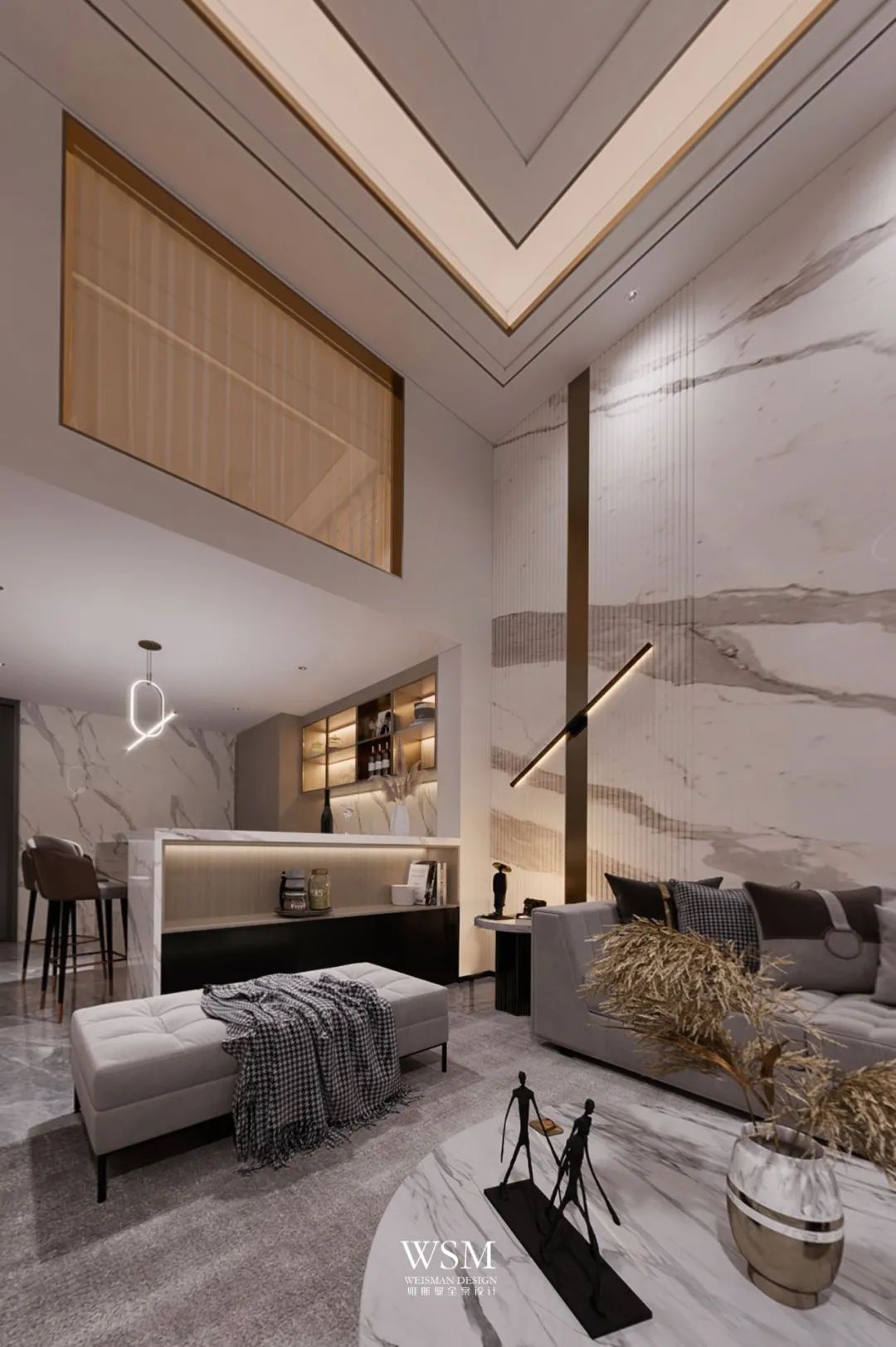 浙江金华 500㎡别墅私宅设计 | 简约轻奢，生活与自然的完美融合-56