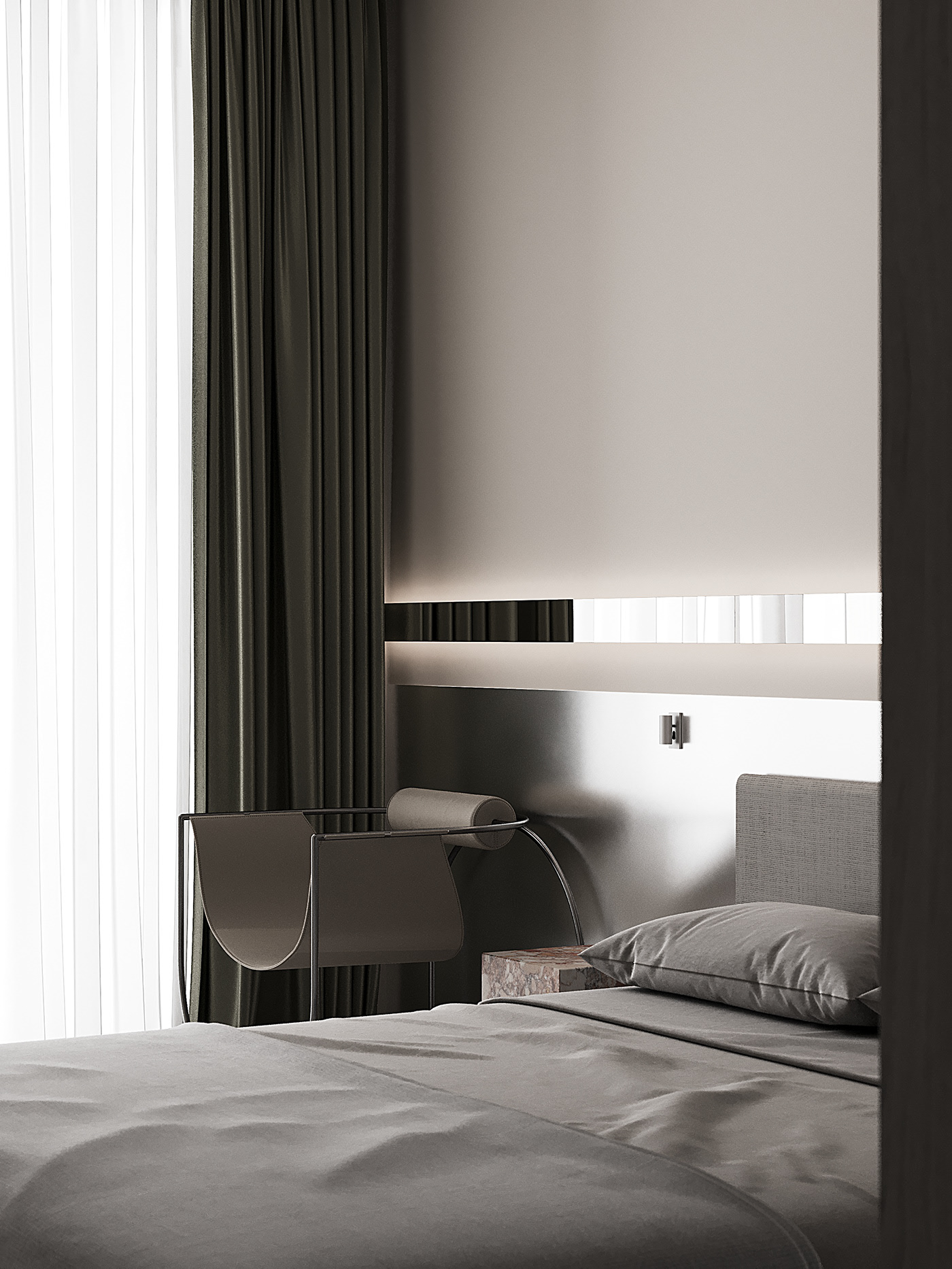 灰色系小空间公寓设计 这也太高级了吧！-11