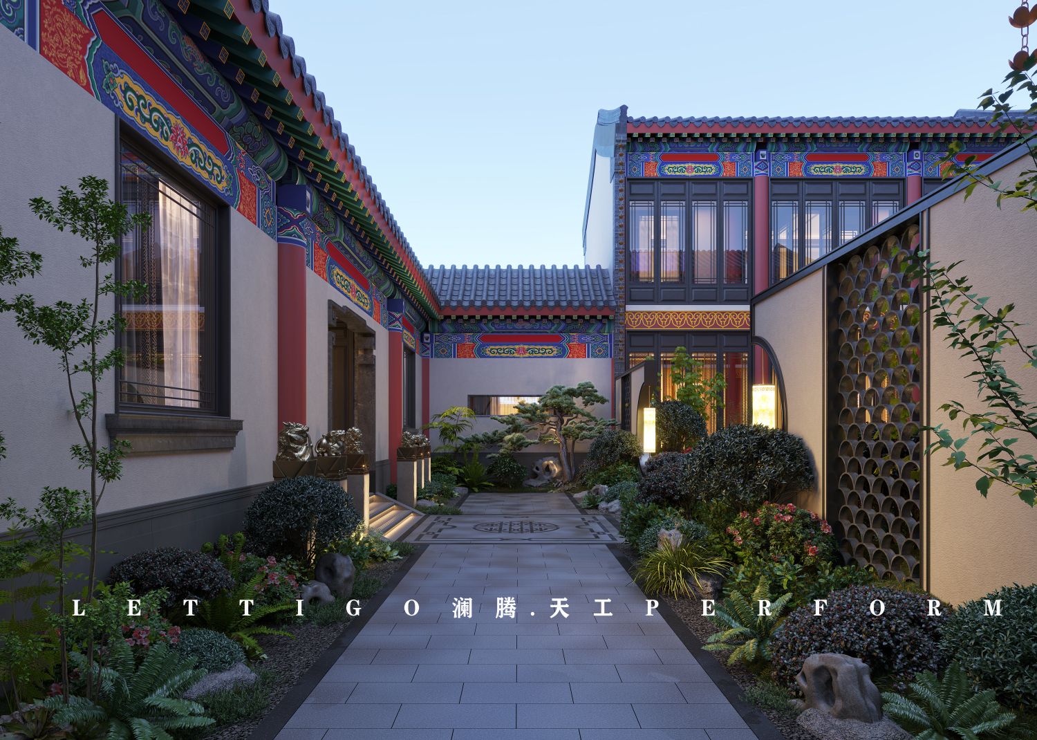 中式|门头|外观|四合院|园林|庭院-4