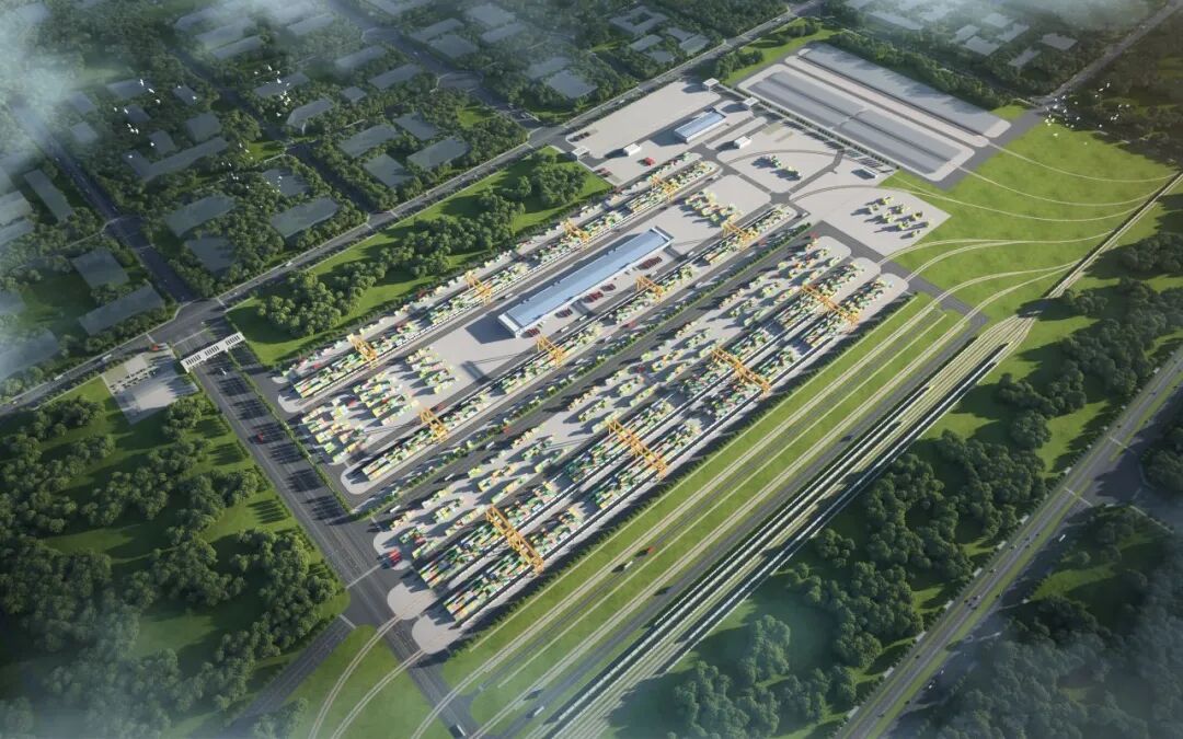 助力“中原出海”！中建八局中欧班列（郑州）集结中心—海关作业区施工总承包项目主体结构全面封顶-20