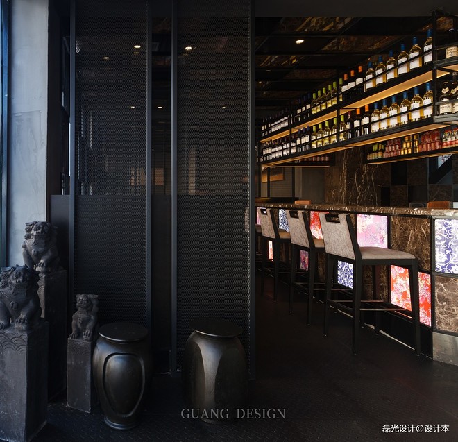 餐饮空间200平米装修案例_效果图 - 新国潮风 湘菜川菜烧烤夜宵多业态融合 - 设计本-14