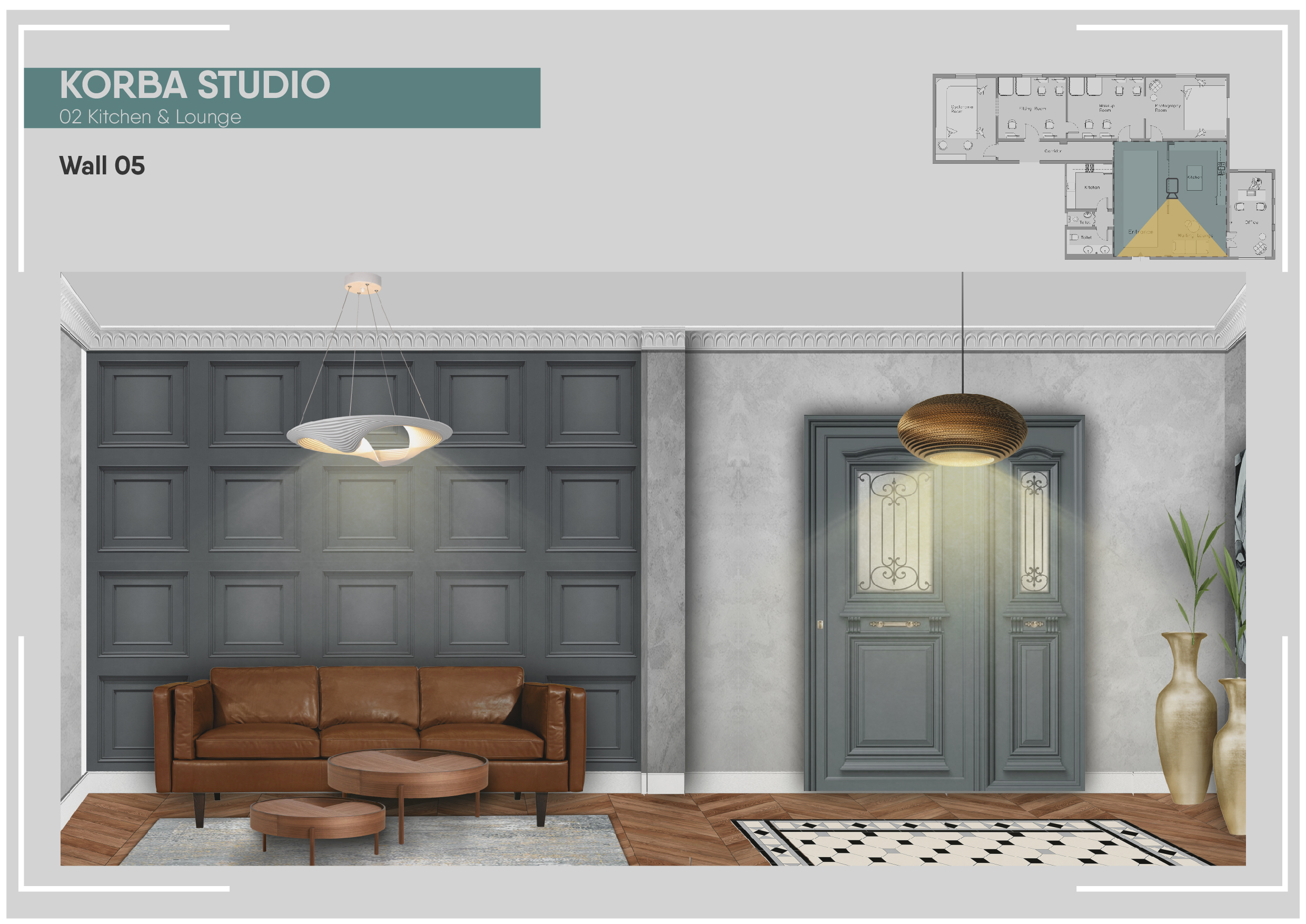 Photography Studio 2D Interior Design & Mood Board-8