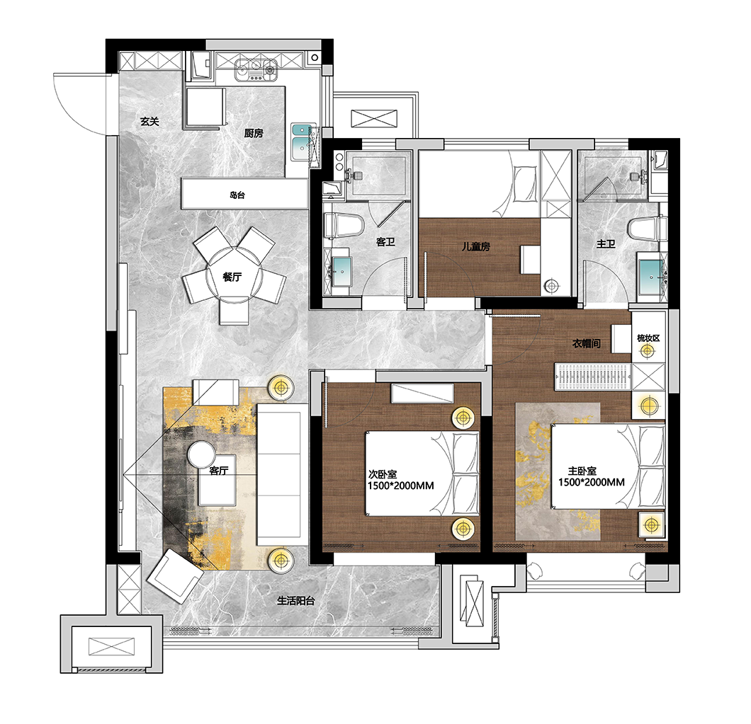 堂悦样板间丨中国烟台丨上海岳蒙设计有限公司-81