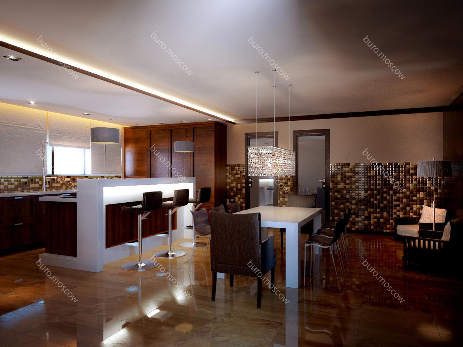 莫斯科州家庭别墅室内设计项目丨俄罗斯莫斯科-3