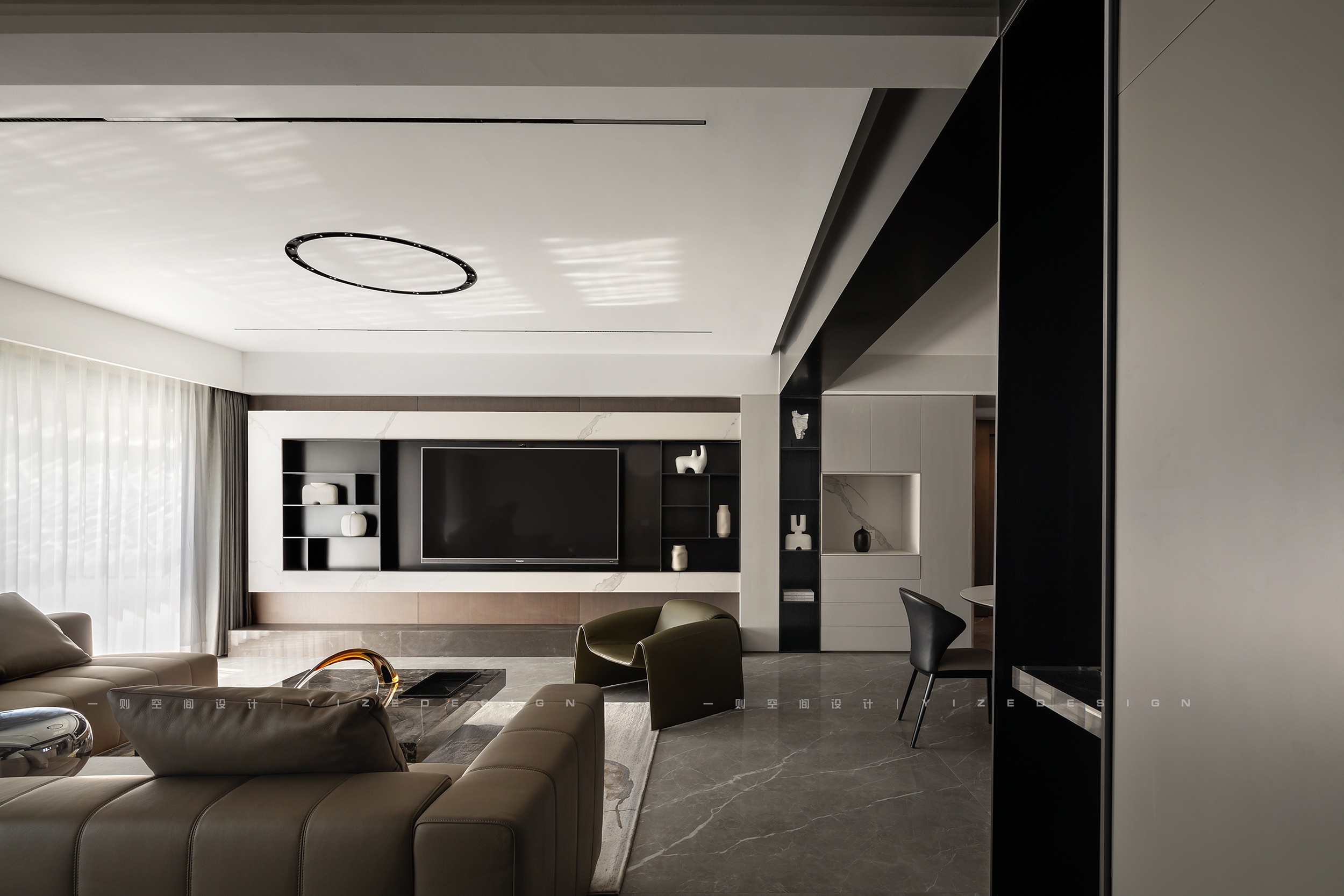 杭州现代黑白跃层住宅丨中国杭州-21