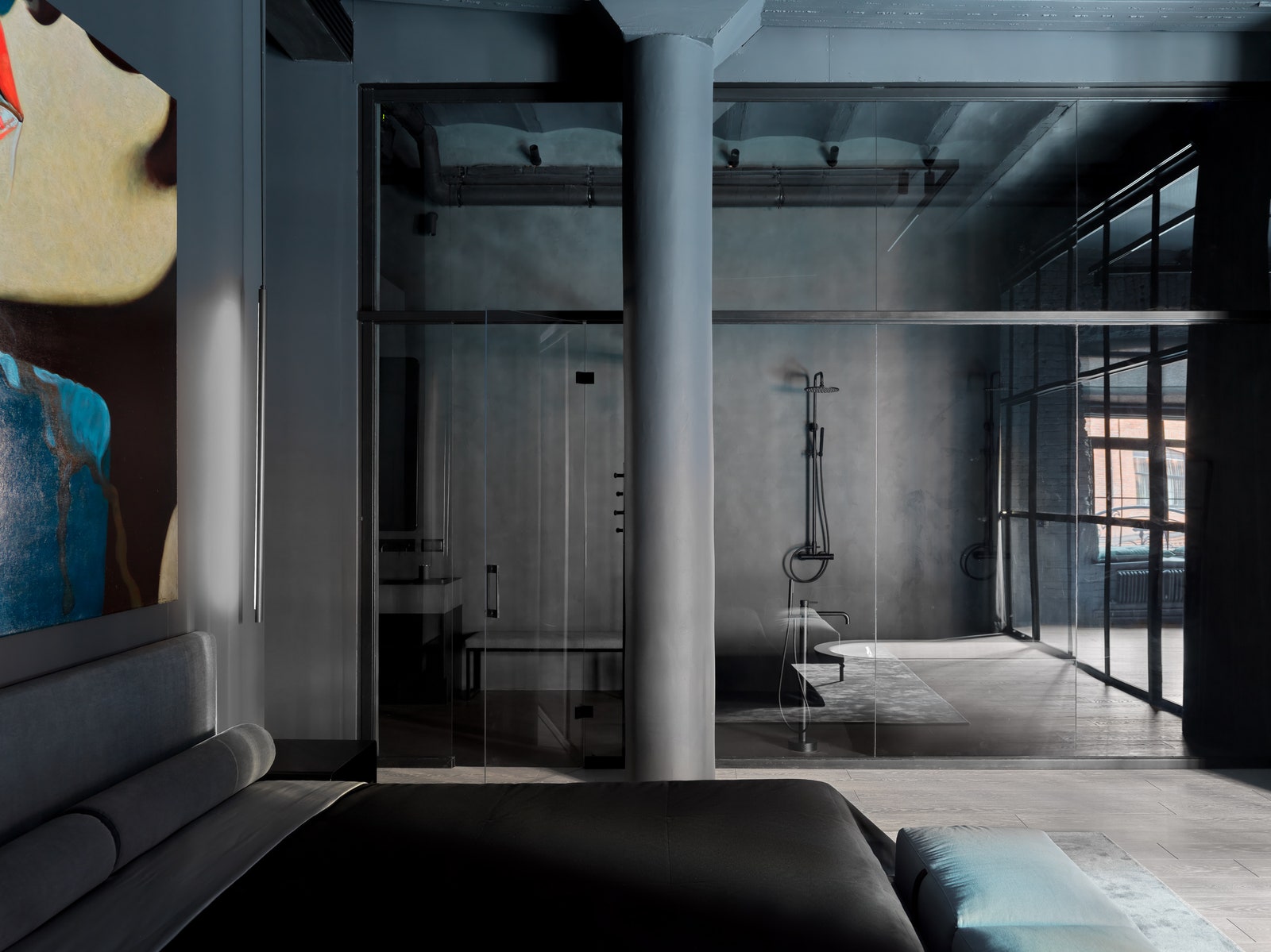 150㎡原工厂建筑内公寓设计丨俄罗斯莫斯科丨设计师塔季扬娜·库兹明娜-30