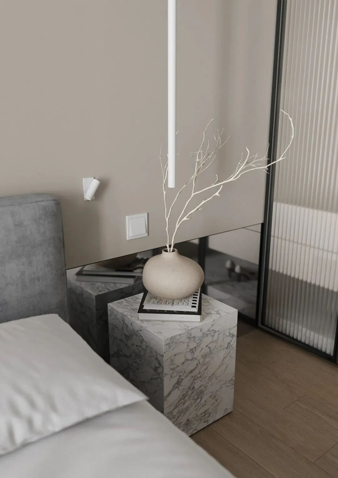 90㎡极简风住宅设计丨大树装饰-12