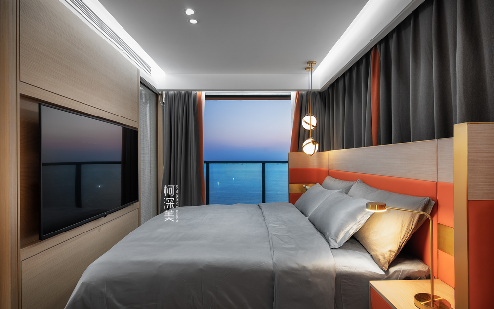 双月湾度假屋 · 现代简约,融入夕阳橙与海洋蓝的活力空间丨中国惠州丨柯深美（深圳）室内设计有限公司-33