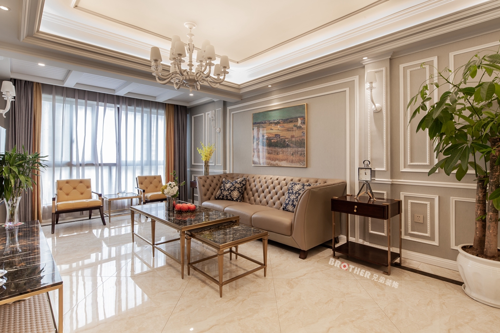 新鸥鹏教育城 104㎡欧式风格装修设计-11