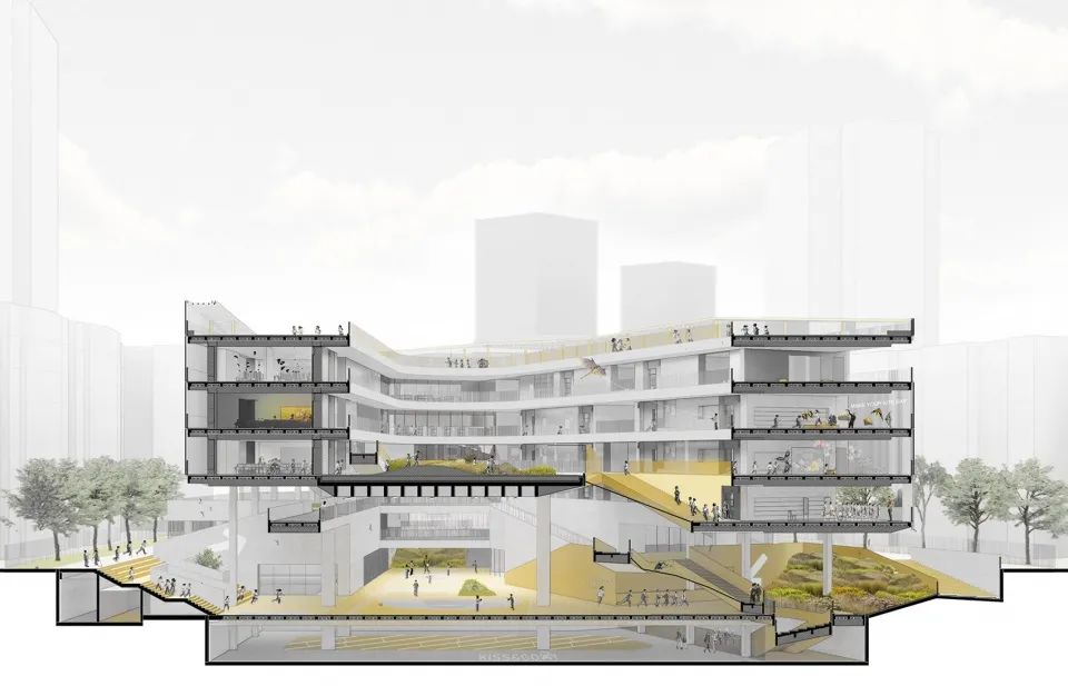 深圳莲花小学“重叠校园”丨中国深圳丨临界工作室-56