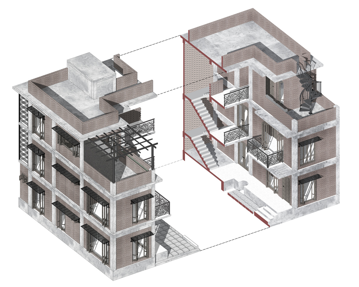 融入自然的绿色住宅设计丨孟加拉国丨Sharal Architecs-24