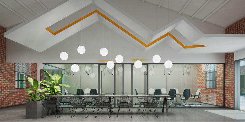 佳美纸厂孵化器 | 现代工业风格的共享办公空间设计-15