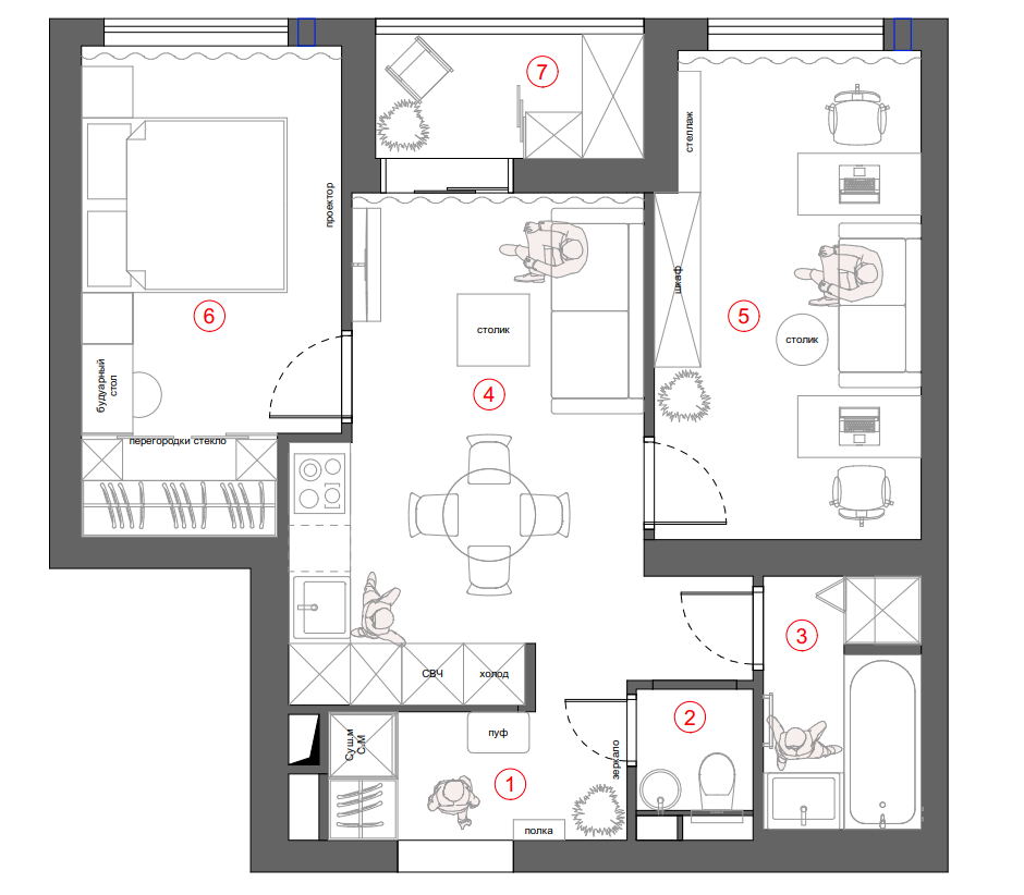 53㎡小空间公寓设计-0