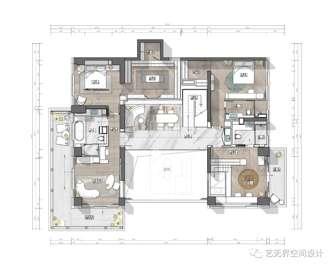 深圳湾原木简奢复式大宅丨中国深圳丨艺无界设计团队-46