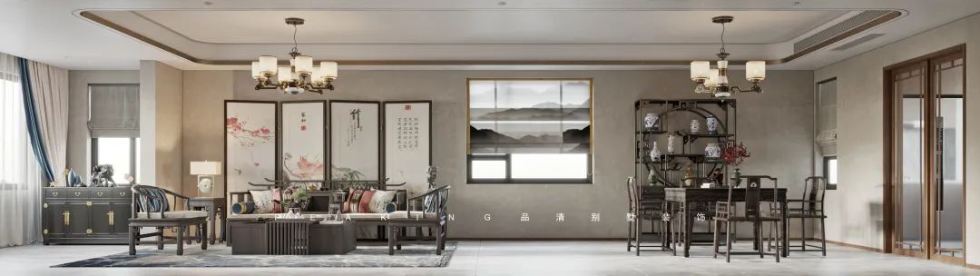 180m² 混搭风格别墅装修案例-1