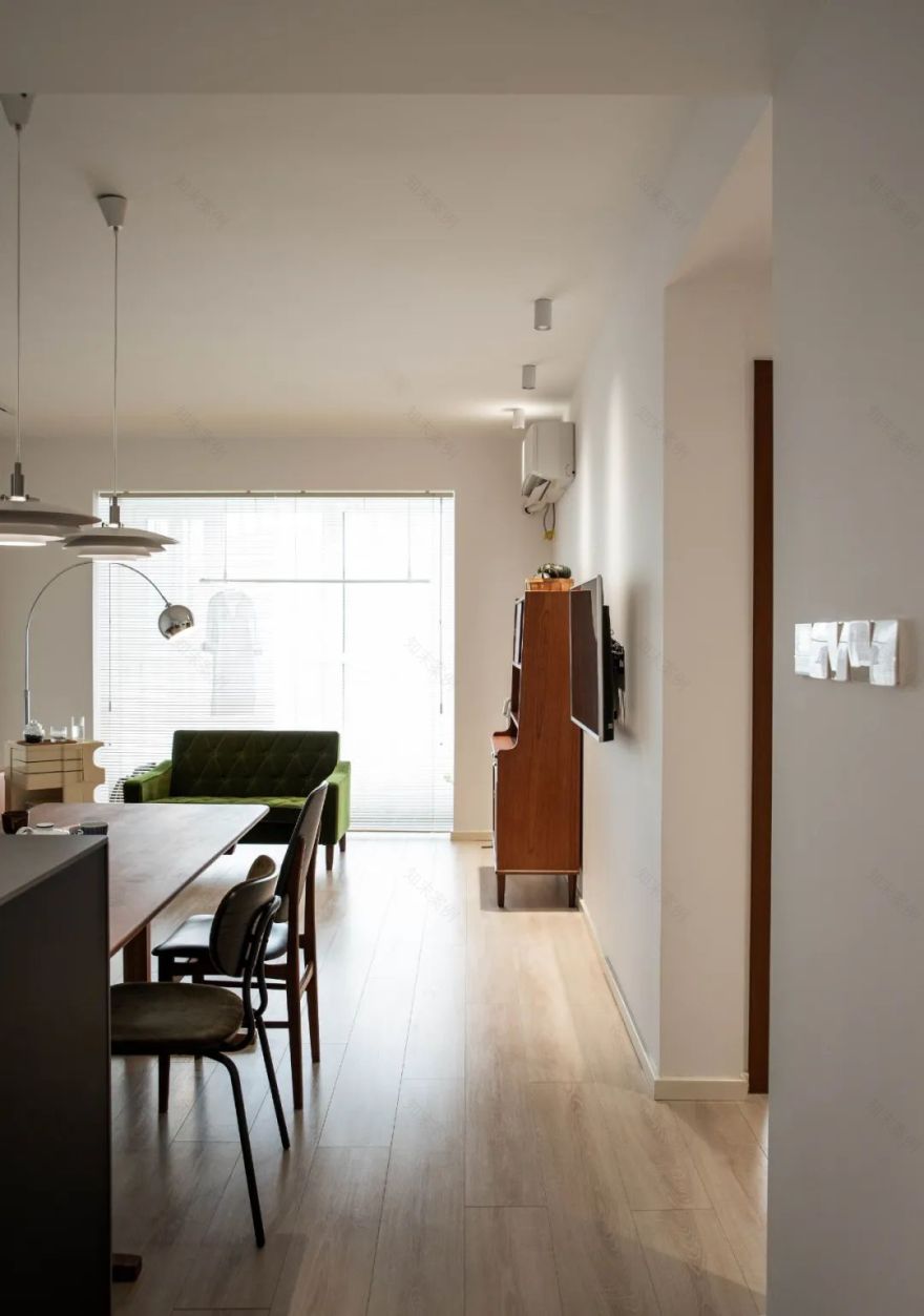 92㎡一人居,起居室,岛台加三分离,满满日系风-21