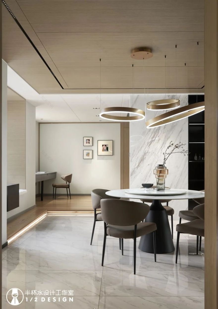 碧桂园云顶 220㎡现代家居丨中国宁波丨BBSDESIGN 半杯水-4