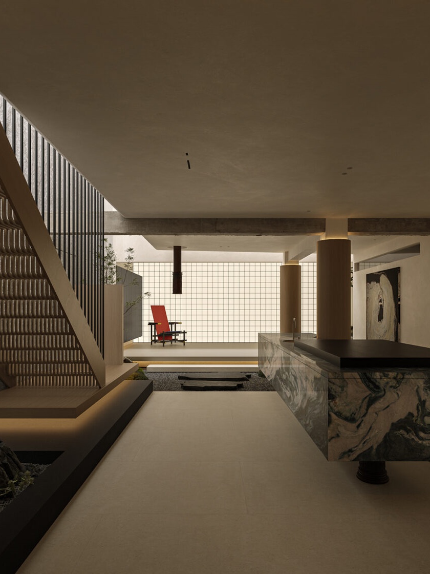 220平米现代简约风叠墅-11