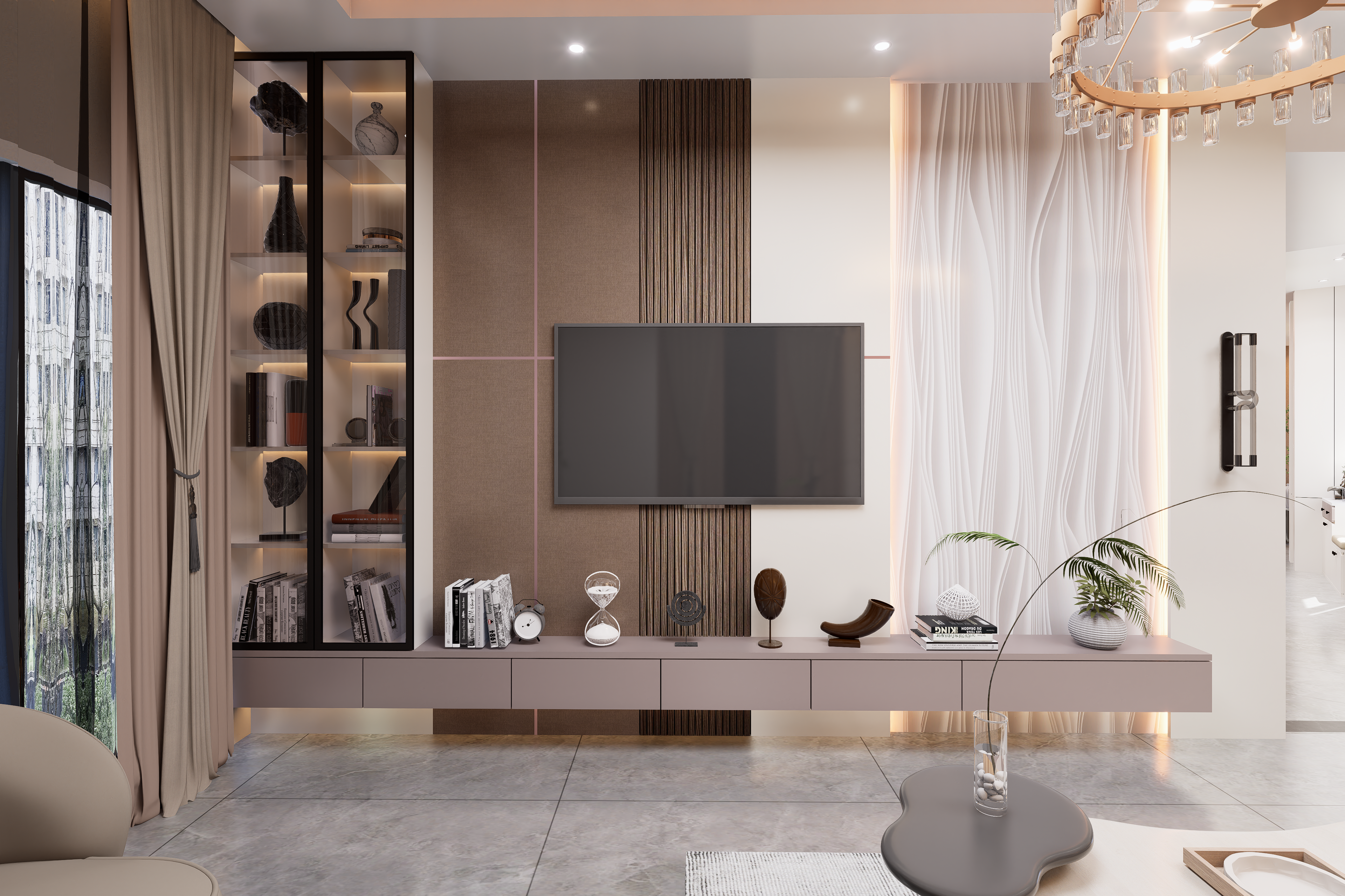 Drawing,Dining & Kitchen Area Interior Design-8