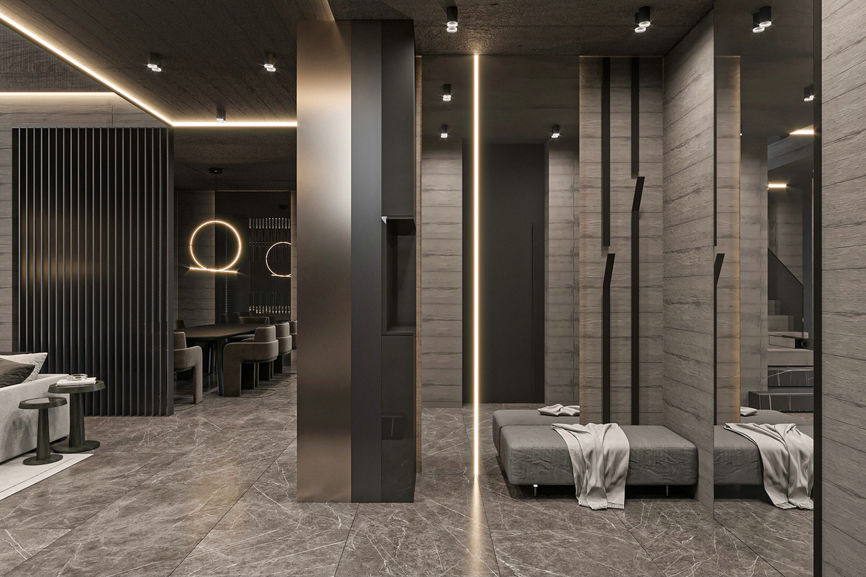 340㎡高级灰别墅设计-0