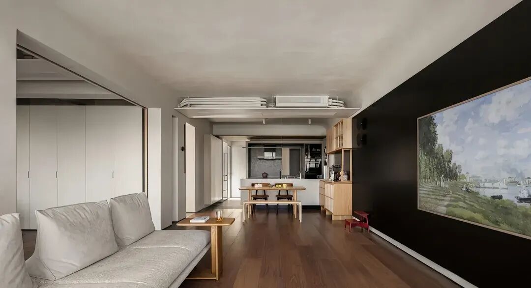 成都128㎡三居侘寂风装修：15万全包，重塑家庭互动与舒适-9