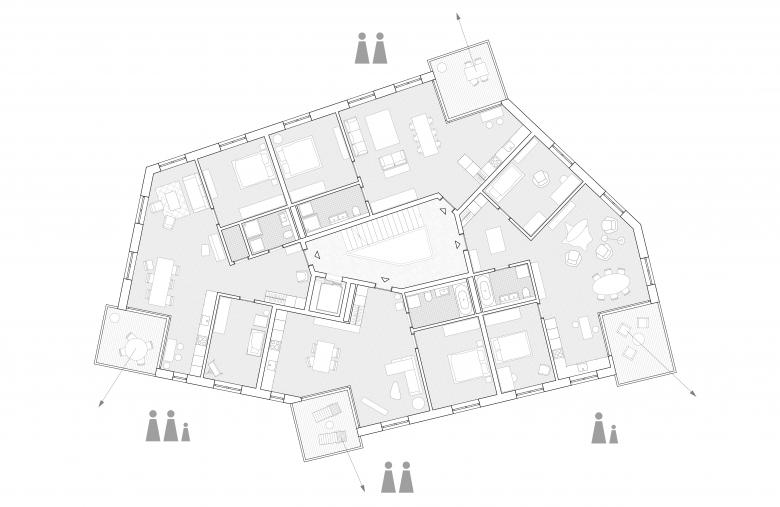 Andri Cajos Architekten AG丨Ersatzneubau Wohnüberbauung Schönauring, Zürich-Seebach丨瑞士-6