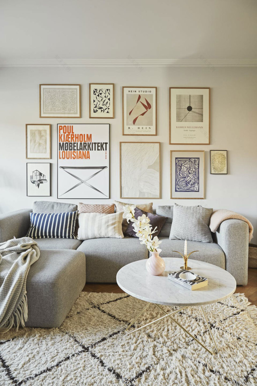 丹麦温馨家庭住宅的柔和色调设计-2