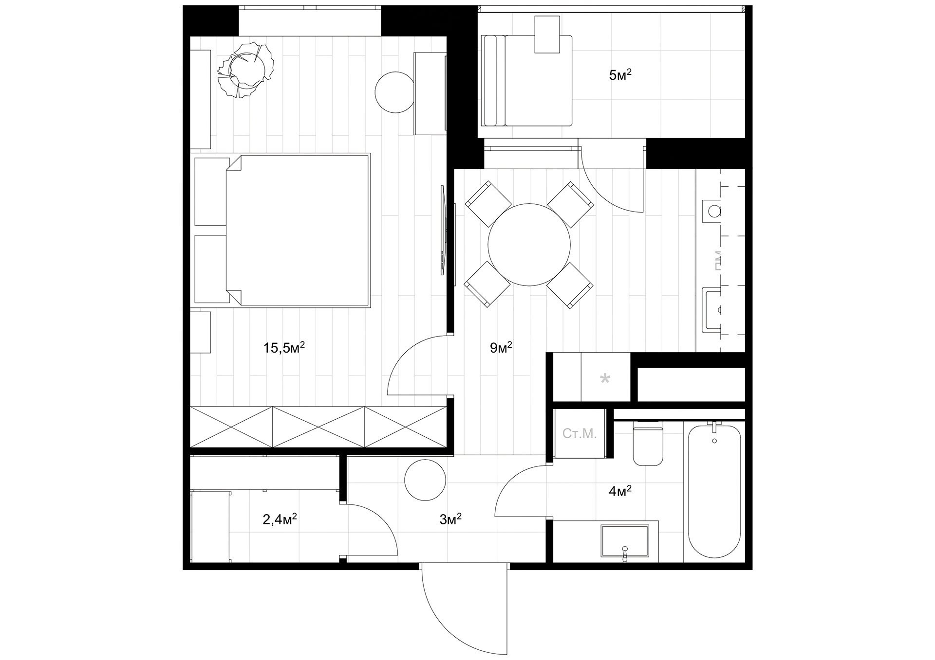 40㎡小空间公寓设计-21